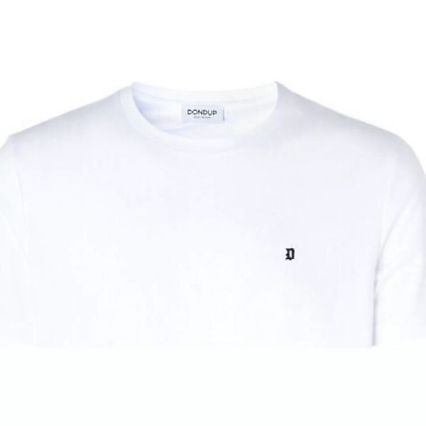 Dondup  T-Shirts & Poloshirts T-Shirt  aus weißer Baumwolle mit Logo günstig online kaufen