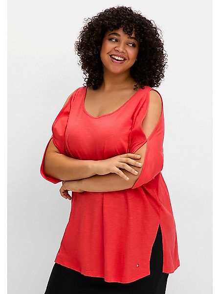 Sheego Longshirt Große Größen mit geschlitzten günstig online kaufen