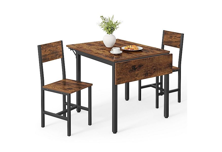 VASAGLE Essgruppe, Esstisch + zwei Stühle, vielfältige Kombinationsmöglichk günstig online kaufen