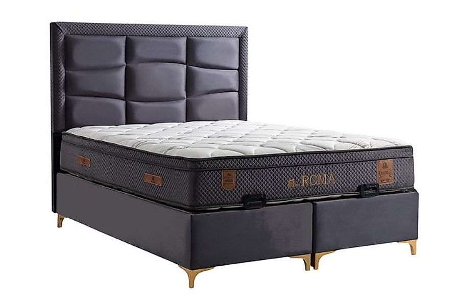 Villa Möbel Boxspringbett Roma (Bett), XXL-Bettkasten mit Gasdruckfedern  m günstig online kaufen