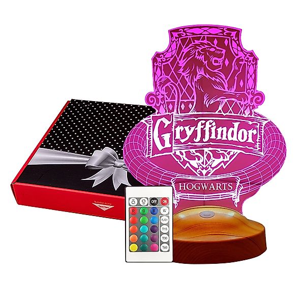 Geschenkelampe LED Nachttischlampe Gryffindor Hogwarts Harry günstig online kaufen