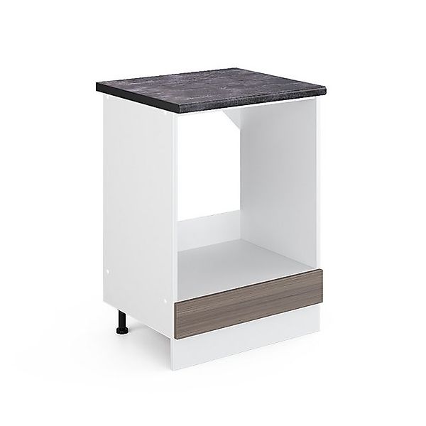 Vicco Herdumbauschrank R-Line Herdschrank Grau/Weiß 60 cm AP Anthrazit günstig online kaufen