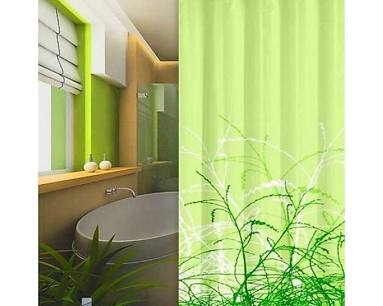 LikeKa Duschvorhang Badevorhang grün Wasserdicht Textil Stoff Waschbar Anti günstig online kaufen