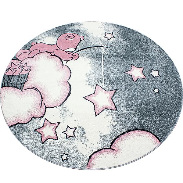 Ayyildiz Kinderteppich Kids 580 Pink 160 cm Rund günstig online kaufen