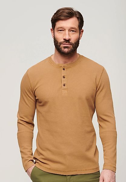 Superdry Langarmshirt "WAFFLE LONG SLEEVE HENLEY TOP" günstig online kaufen