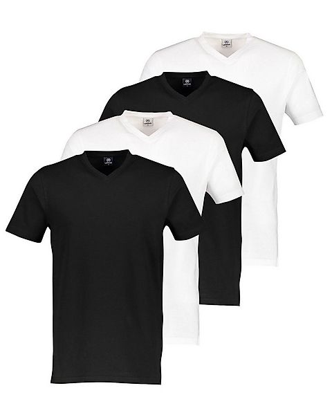 LERROS T-Shirt Basic V-Ausschnitt, in klassischer Optik im 4er Pack günstig online kaufen