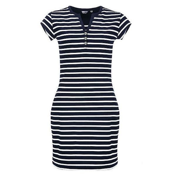 modAS Shirtkleid Damen Kleid Kurzarm Streifen günstig online kaufen