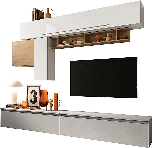 INOSIGN Wohnwand "INFINITY, 6tlg. Breite 262 cm, Höhe variabel, Schrankw., günstig online kaufen