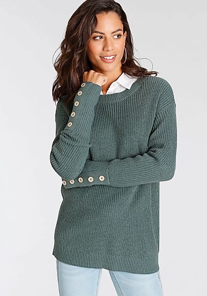 Laura Scott Strickpullover, mit Zierknöpfen günstig online kaufen