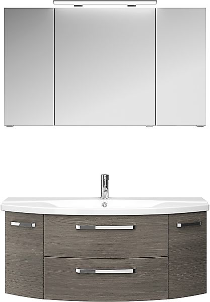 Saphir Badmöbel-Set "Serie 4010 2-teilig Keramik-Waschtisch mit LED-Spiegel günstig online kaufen