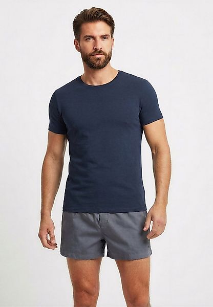 MUSTANG T-Shirt Basic Lounge Shirt Unterhemd Unterwäsche (Packung, 1-tlg) O günstig online kaufen