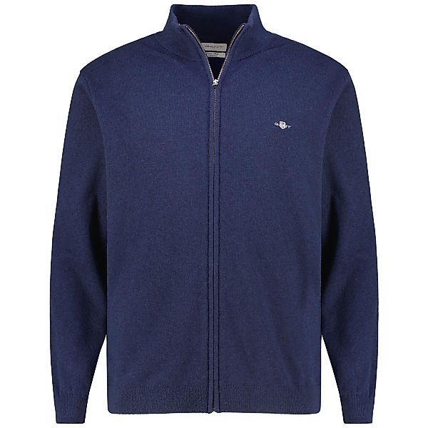 Gant Feinstrickjacke mit Lammwolle Farbe marine Größe: 4XL günstig online kaufen