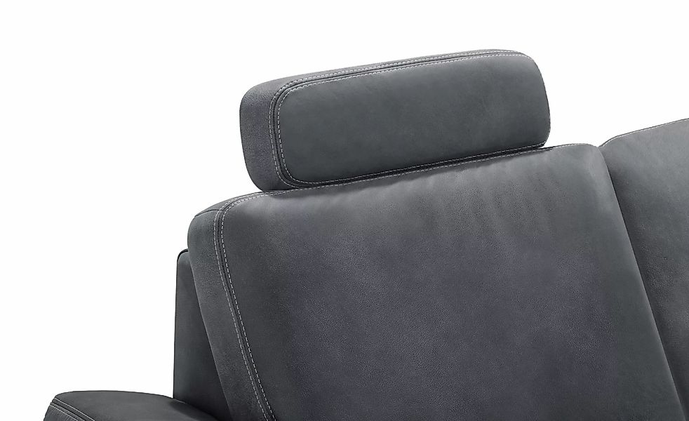 meinSofa Wohnlandschaft Leder Samu ¦ grau ¦ Maße (cm): B: 316 H: 90 T: 235. günstig online kaufen