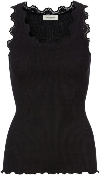 rosemunde Tanktop "Babette Silk Top" Vintage-Spitzenbesatz, breite Träger, günstig online kaufen