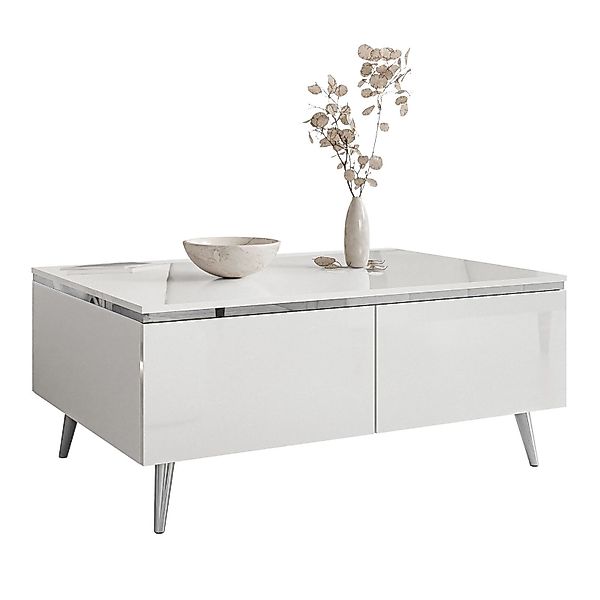 Lookway Couchtisch AURORA SILVER mit Stauraum günstig online kaufen
