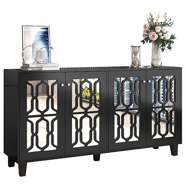 OKWISH Sideboard Küchenschrank, Anrichte (mit Spiegelelementen günstig online kaufen