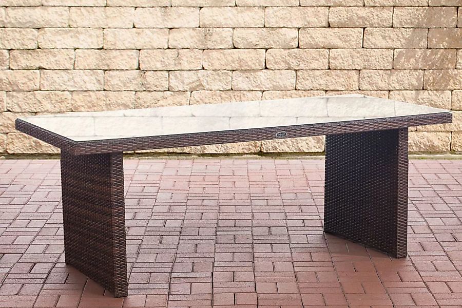 Polyrattan Tisch Avignon-braunmeliert-200 cm günstig online kaufen