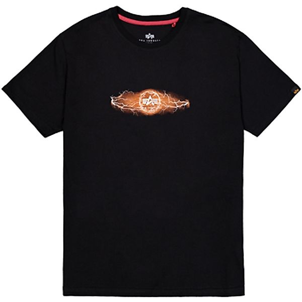 Alpha Industries  T-Shirts & Poloshirts Lightning T-Shirt - black/orange günstig online kaufen