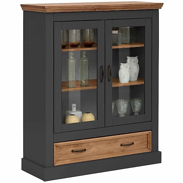 Home affaire Vitrine »Selma Highboard«, aus massivem Kiefernholz, mit Griff günstig online kaufen