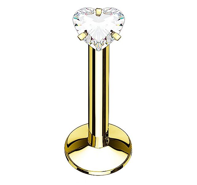 Taffstyle Piercing-Set Lippenpiercing Monroe Stud Stecker Kristall Herz Kop günstig online kaufen