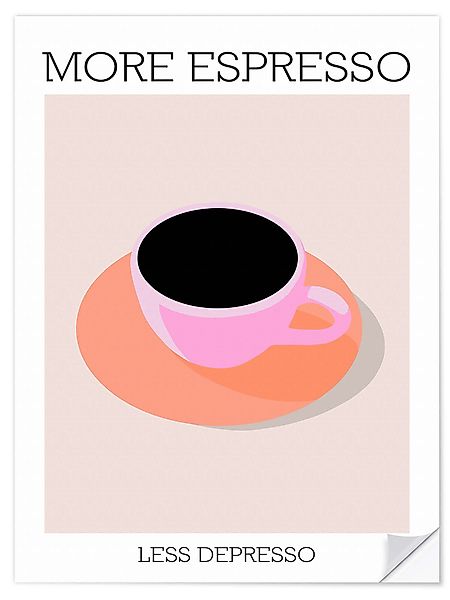 Posterlounge Wandbild More Espresso Less Depresso, günstig online kaufen