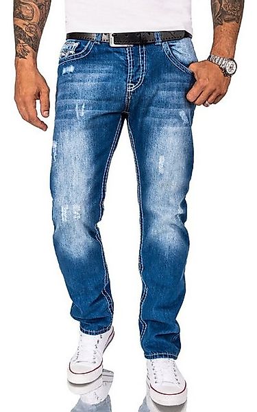 Rock Creek Straight-Jeans Herren Jeans dicke Nähte Blau RC-2268 günstig online kaufen