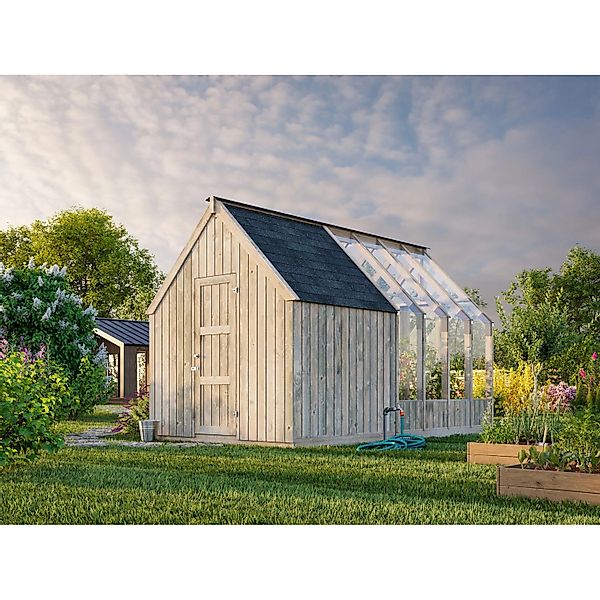 Palmako Geräteraum Emilia 4 m² Grau Kesseldruckimprägniert günstig online kaufen