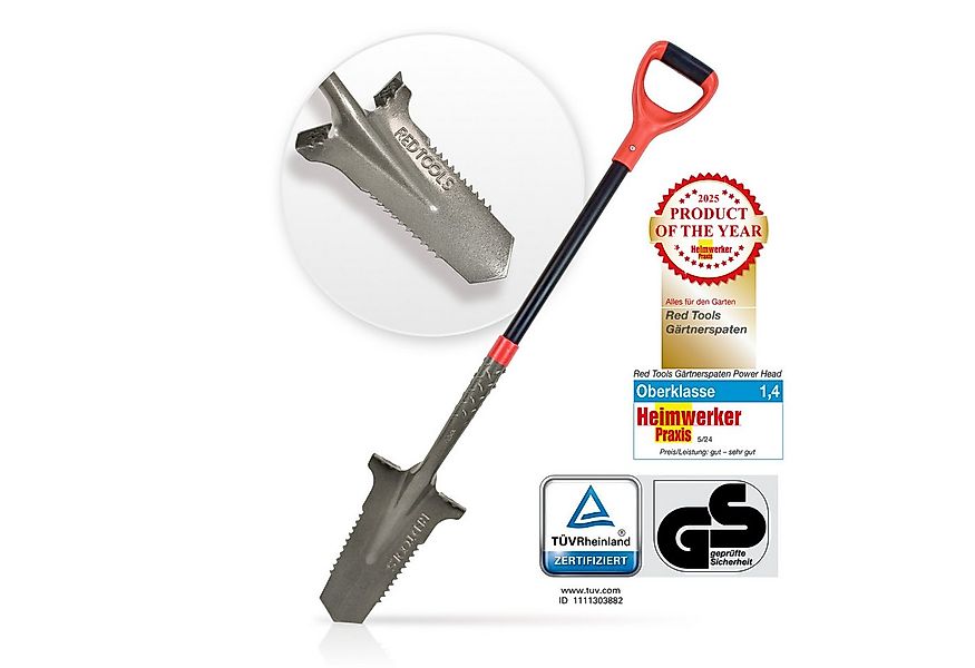 Red Tools Spaten Power Head 115cm Gärtnerspaten - Spaten mit Wurzelsäge, (S günstig online kaufen