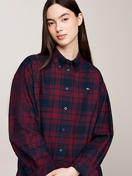 Tommy Jeans Curve Hemdbluse "TJW RLX TARTAN CHECK SHIRT EXT", in Großen Grö günstig online kaufen