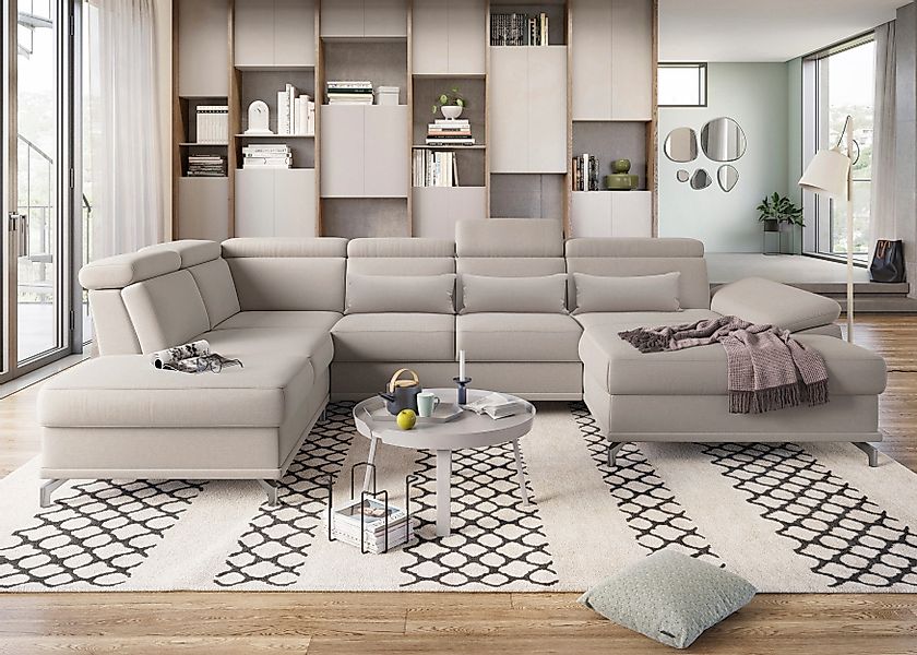 sit&more Wohnlandschaft "Cabrio U-Form, B: 359 cm, mit Sitztiefen-, Arm- & günstig online kaufen