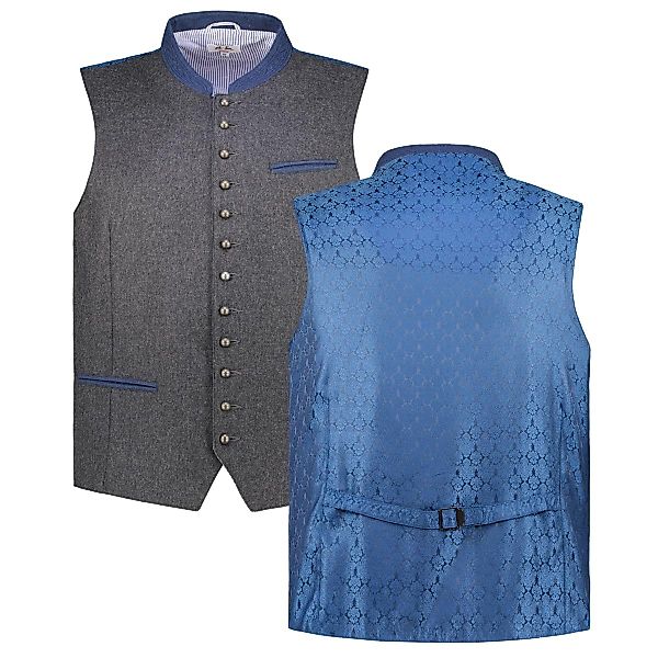 Maddox Trachtenweste mit Einstecktuch Farbe dunkelgrau Größe: 70 günstig online kaufen