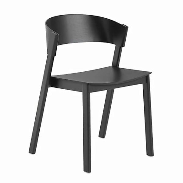 Stapelbarer Stuhl Cover holz schwarz / Holz - Muuto - Schwarz günstig online kaufen