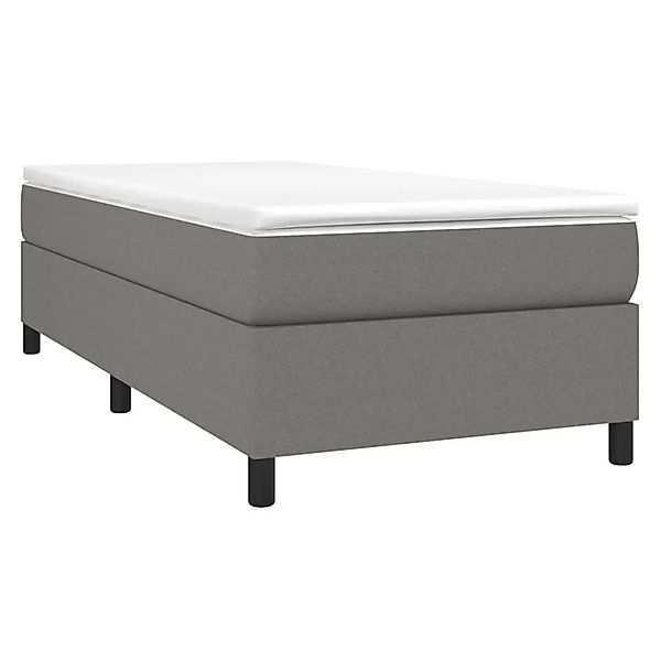 vidaXL Boxspringbett mit Matratze Dunkelgrau 90x200 cm Stoff 3144392 günstig online kaufen