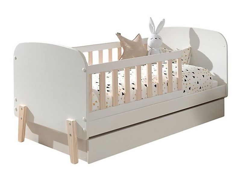 58 aufm Kessel Bettgestell Babybett Karilynn 147x77x68 Gitterbett MDF+Massi günstig online kaufen