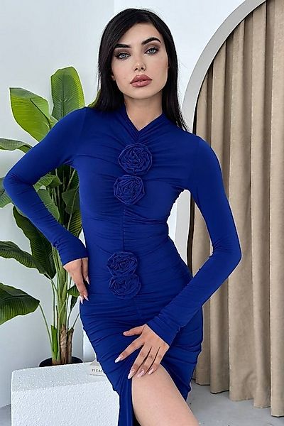 WOMAN VISION Abendkleid Midi-Abendkleid mit Schlitz günstig online kaufen