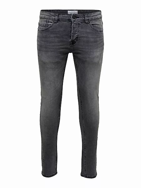 Only & Sons Herren Jeans ONSWARP GREY DCC 2051 - Skinny Fit - Grau - Grey D günstig online kaufen