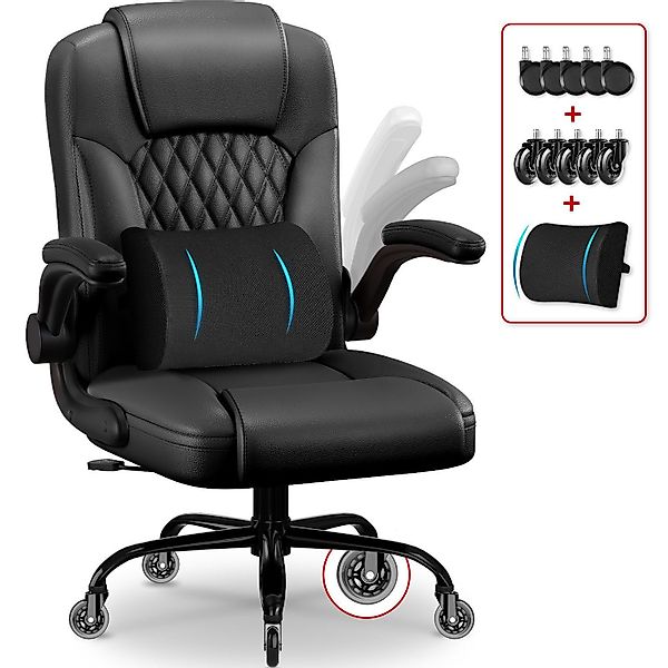 Homimaster Bürostuhl Ergonomisch, Kunstleder Schreibtischstuhl 90° günstig online kaufen