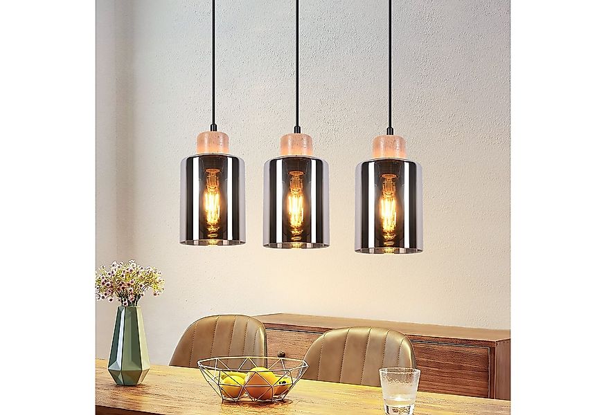 Nettlife Pendelleuchte Holz esstisch Vintage 1/3/4 flammig E27 Esszimmerlam günstig online kaufen