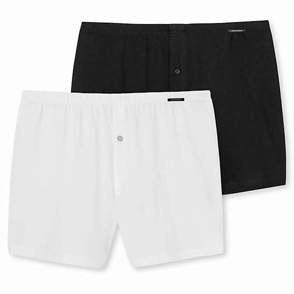 SCHIESSER Herren Boxershorts 2er Pack - Shorts, Single Jersey, unifarbig, S günstig online kaufen