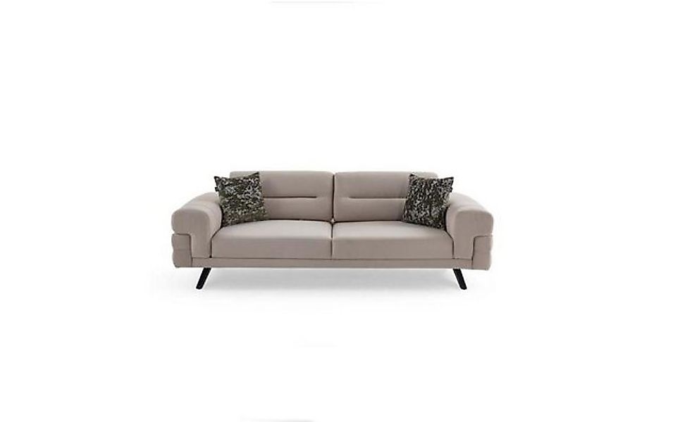 Xlmoebel 3-Sitzer Luxuriöses 3-Sitzer Sofa in hellem Beige für das Wohnzimm günstig online kaufen