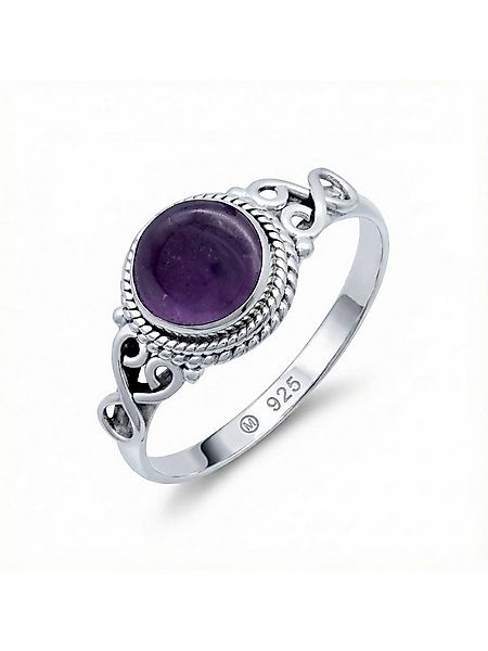 mantraroma Silberring BAGHIMI rund aus 925 Silber mit Amethyst (Ring mit Sc günstig online kaufen