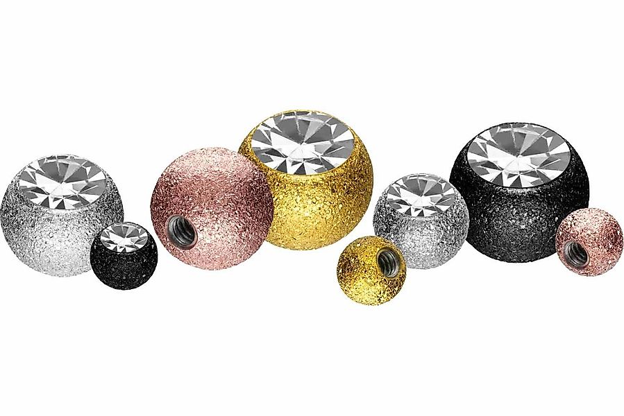 PIERCINGLINE Piercing-Set Chirurgenstahl Schraubkugel DIAMANTOPTIK + günstig online kaufen