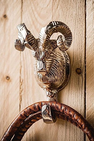 MichaelNoll Wanddekoobjekt Wandhaken Widder Haken Garderobenhaken 8,5x7x14c günstig online kaufen