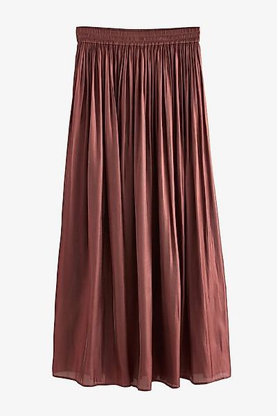 Next Midirock Metallic-Midirock aus glänzendem Satin (1-tlg) günstig online kaufen