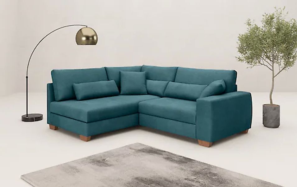 Mr. Couch Ecksofa »Helena L-Form«, Mit Federkern, wahlweise mit Bettfunktio günstig online kaufen