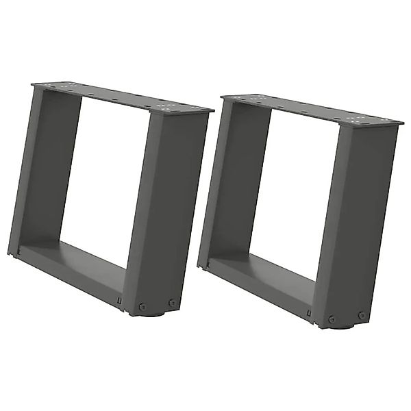 vidaXL Couchtischbeine U-Form 2 Stk Anthrazit 50x30-31 cm Stahl 4012746 günstig online kaufen