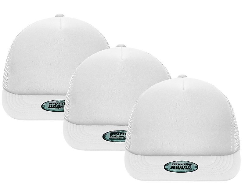 Myrtle Beach Baseball Cap 3er-Pack Trendiges Cap mit flachem Schild und ext günstig online kaufen