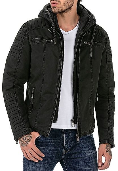 RedBridge Bikerjacke mit abnehmbarer Kapuze im beliebten Biker-Stil günstig online kaufen