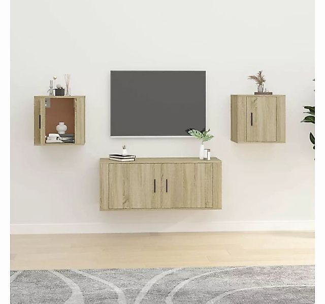 furnicato TV-Schrank TV-Wandschränke 2 Stk. Sonoma-Eiche 40x34,5x40 cm günstig online kaufen
