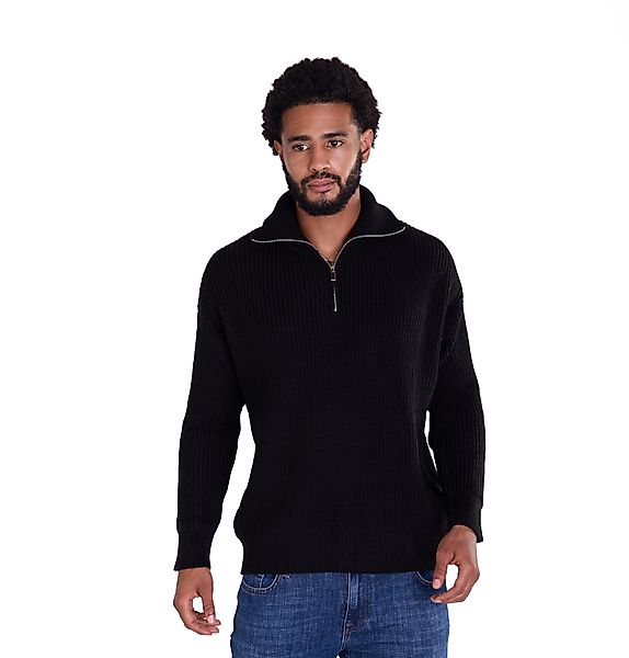 Denim Distriqt Strickpullover lässiger Herren Troyer günstig online kaufen